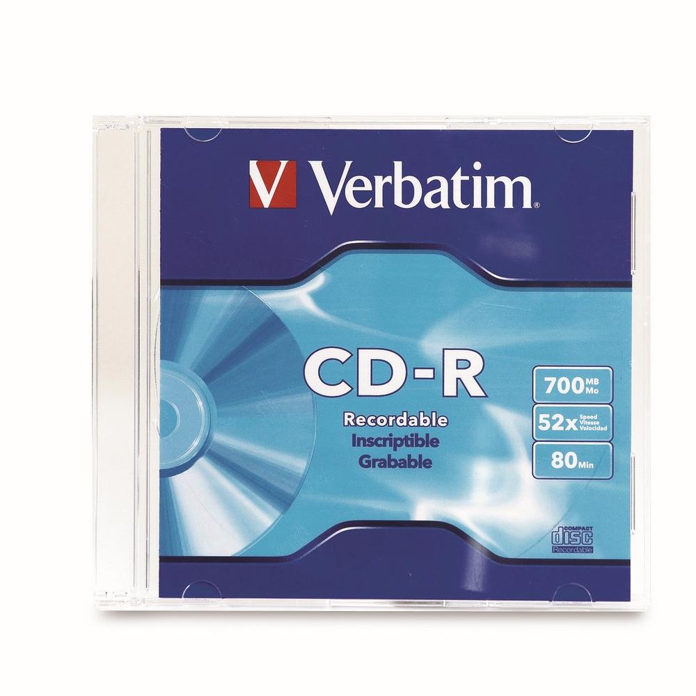 Verbatim Disco Virgen para CD, CD-R, 52x, 1 Disco (94776)