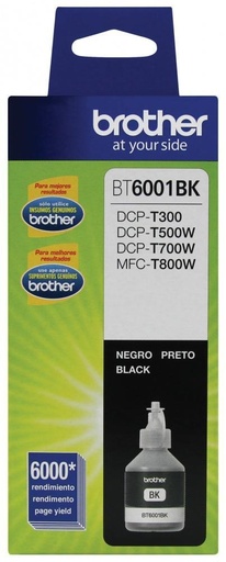 [BRT BT6001BK] Tanque de Tinta Brother BT6001BK Negro, 6000 Páginas