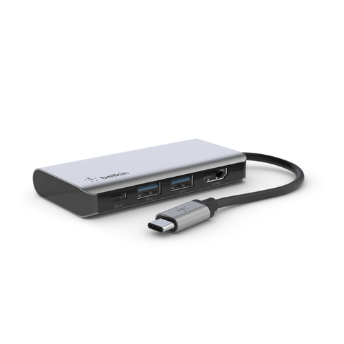 ADAPTADOR MULTIPUERTOS 4 EN 1 USB-CET/ (USB-C PD 3.0, 2 USB-A 3.0, HDMI 100WPD) BELKIN