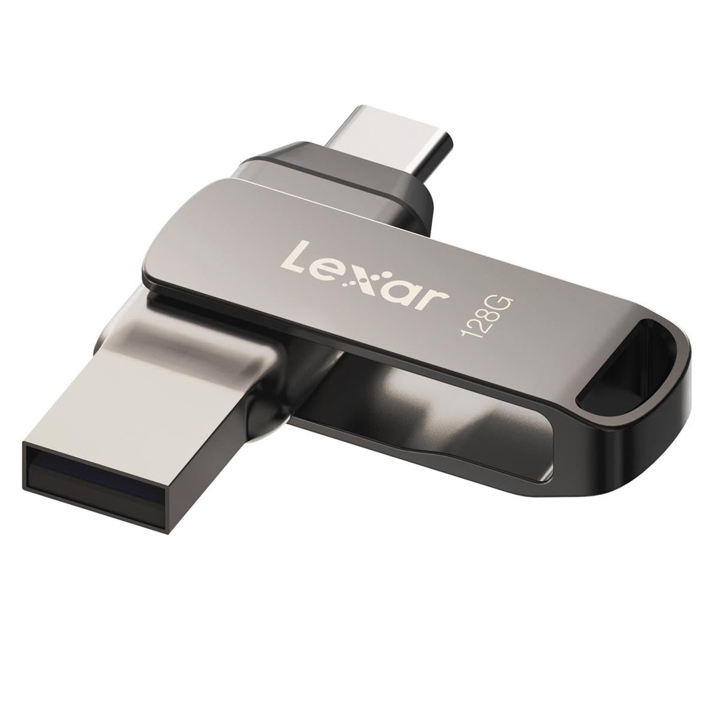 MEMORIA USB 3.1 DUAL 128GB, JUMPDRIVE D400 TIPO C Y TIPO A, METALICA 