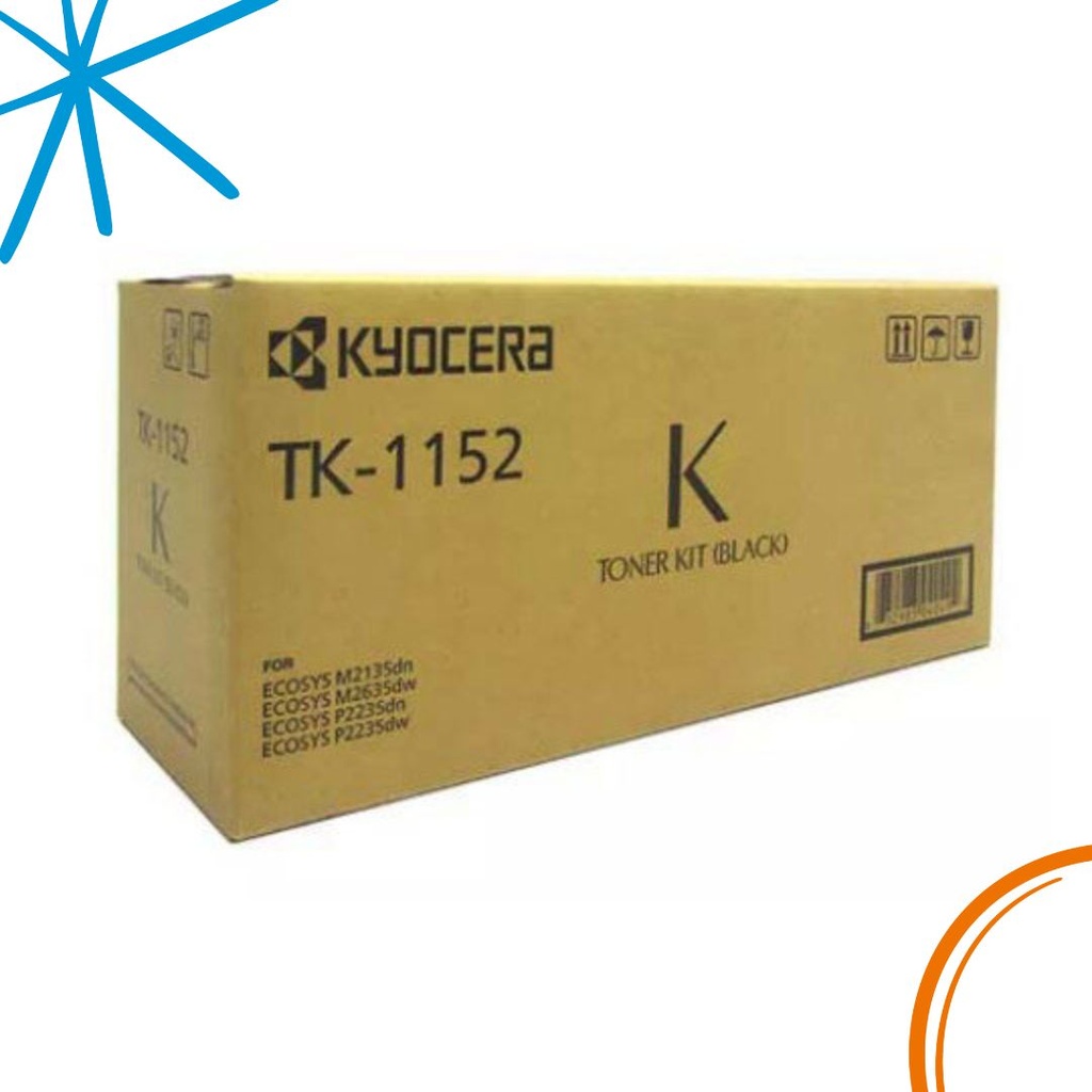 Cartucho De Tóner Kyocera TK-1152 Color Negro 3000 Páginas