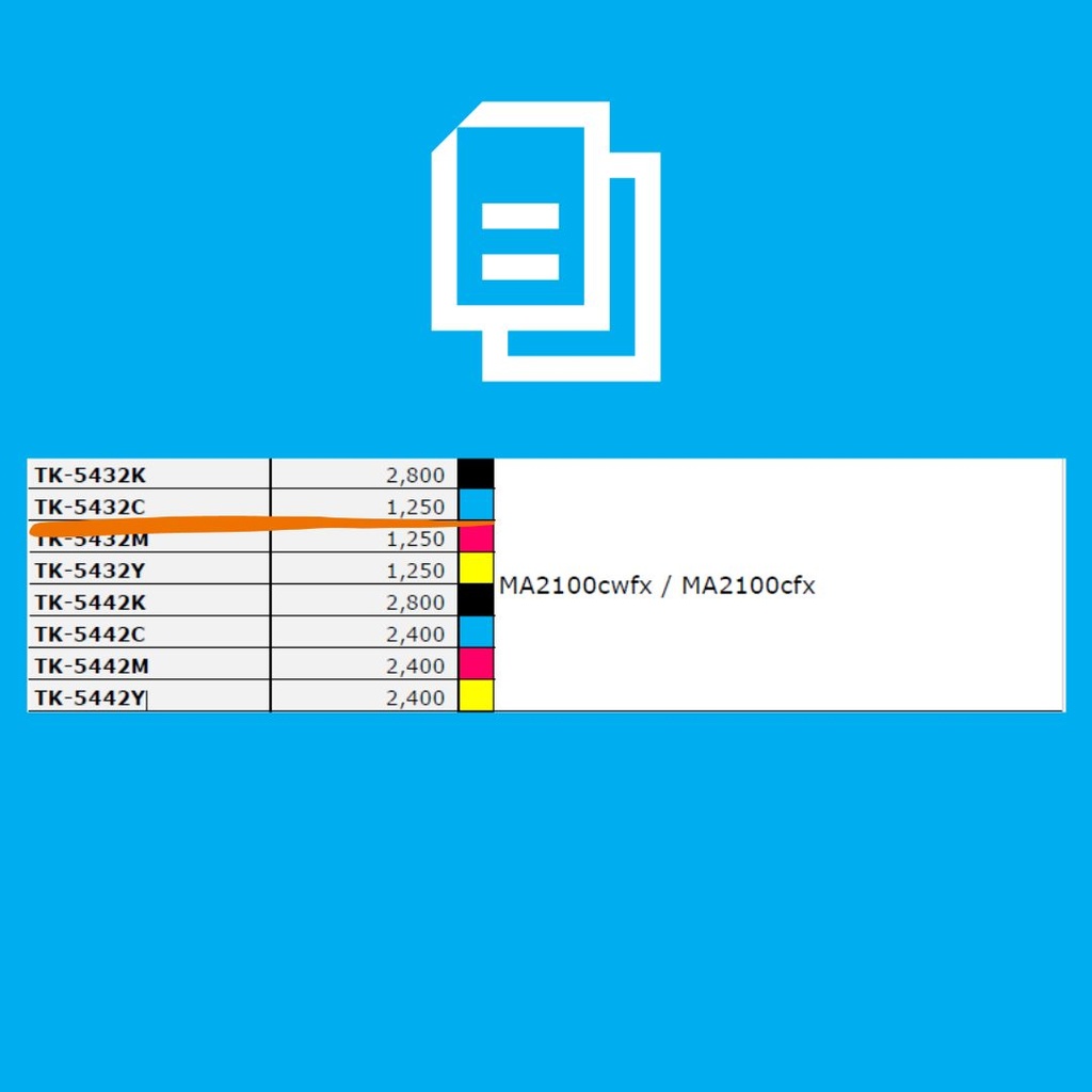 TONER KYOCERA TK-5432C CYAN P/ECOSYS 2100 