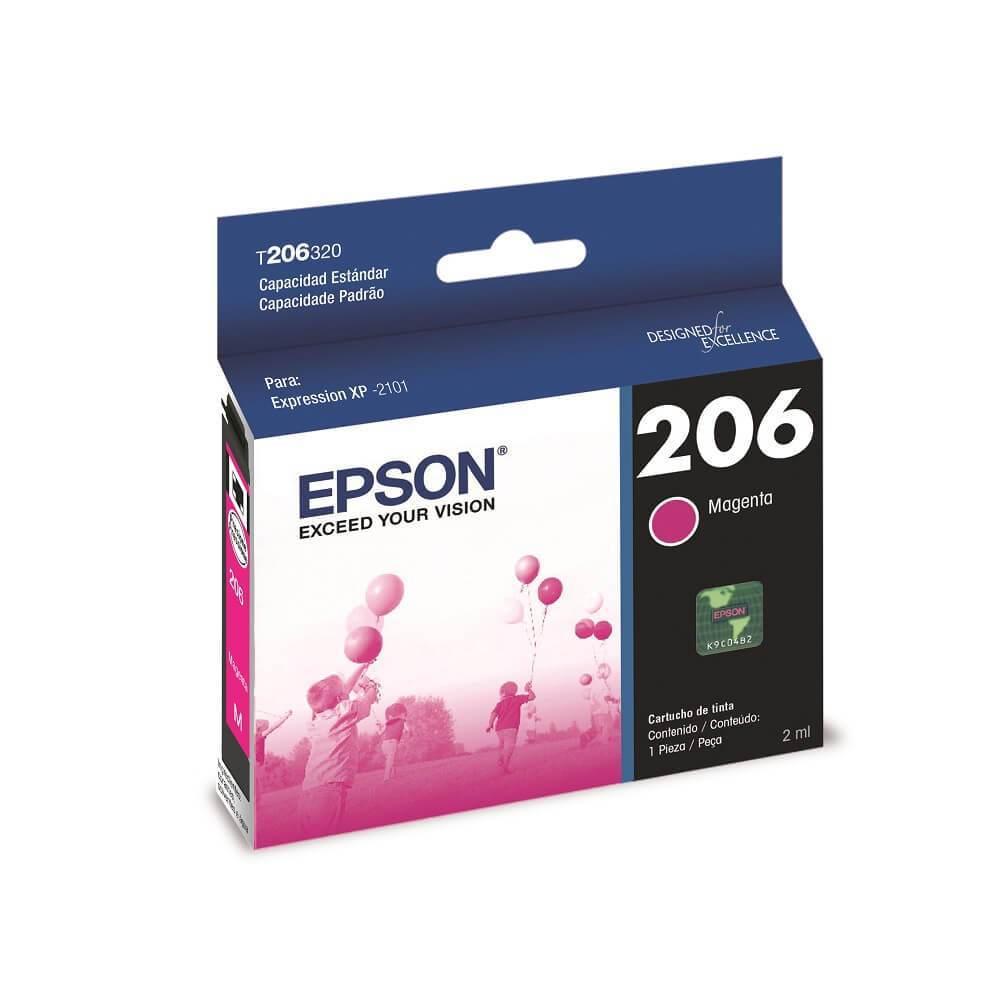 Cartucho Epson T206 Magenta, 200 Páginas(T206320-AL)