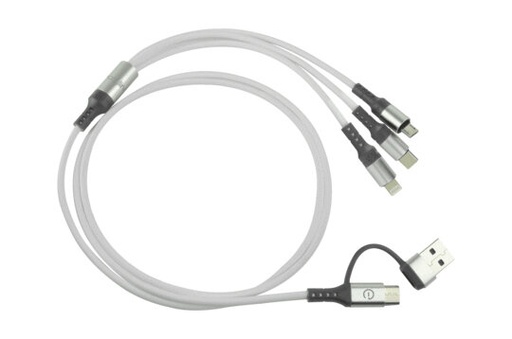 [EL-994329] CABLE DE CARGA 5 EN 1, ENTRADA C, USB,LIGHTNING, MICRO USB (EL-994329)