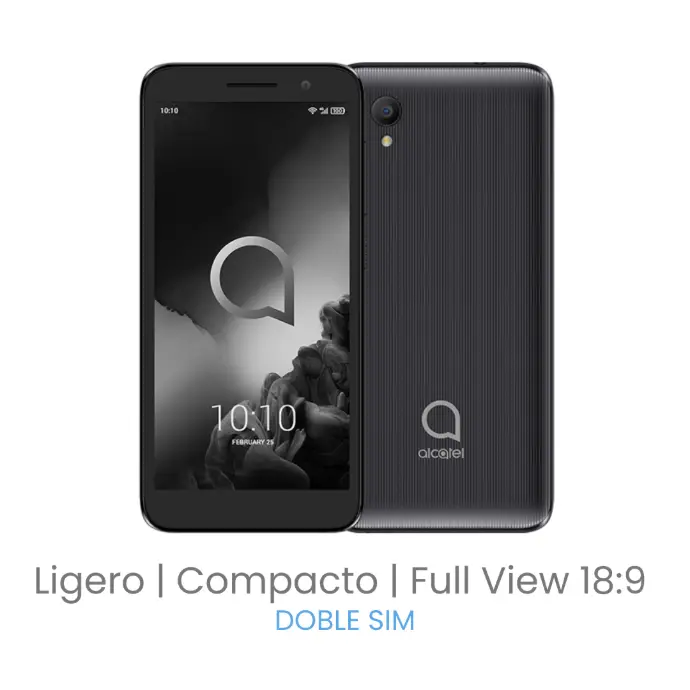 [5033ER-2AOFMX12] Smartphone Alcatel 1 Volcano 16GB 1GB RAM Negro Doble Sim