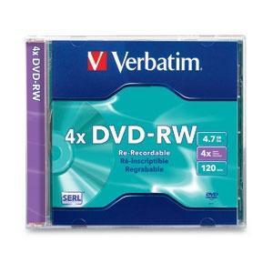[94836] Verbatim Disco Vírgen para DVD, DVD-RW, 4x, 1 Disco (94836)