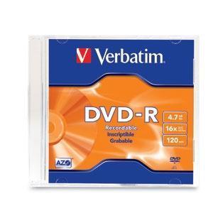 [95093] Verbatim Disco Vírgen para DVD, DVD-R, 16x, 1 Disco (95093)